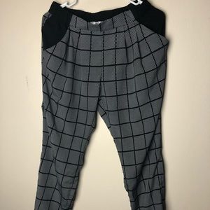 Polka dot black trousers